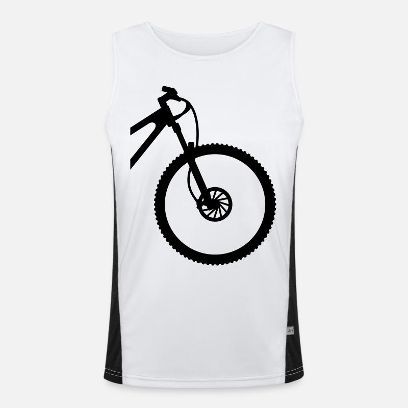 Mountain bike front - Men's Functional Contrast Tank Top  - white/black