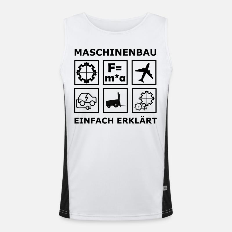 Mechanical Engineering Engineers - Men's Functional Contrast Tank Top  - white/black