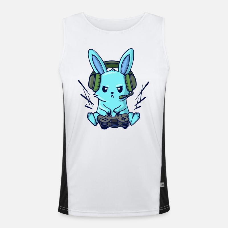 Gaming Controller Zocker Konsole Videogames Funktionelles Kontrast-Tank Top für Männer 