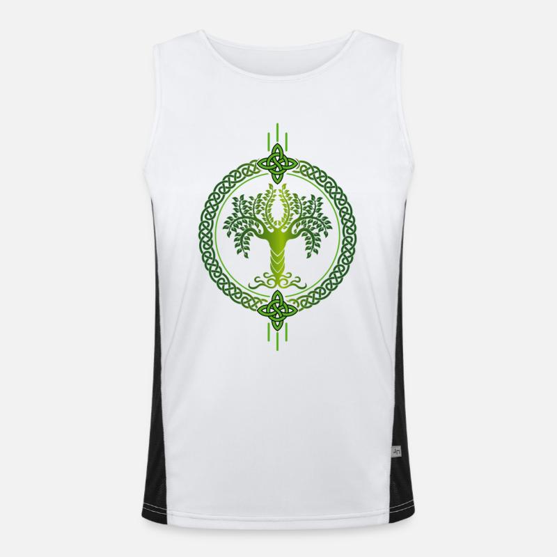 Lebensbaum, Lebensbaum, Keltisches symbol, Celtic, Funktionelles Kontrast-Tank Top für Männer 