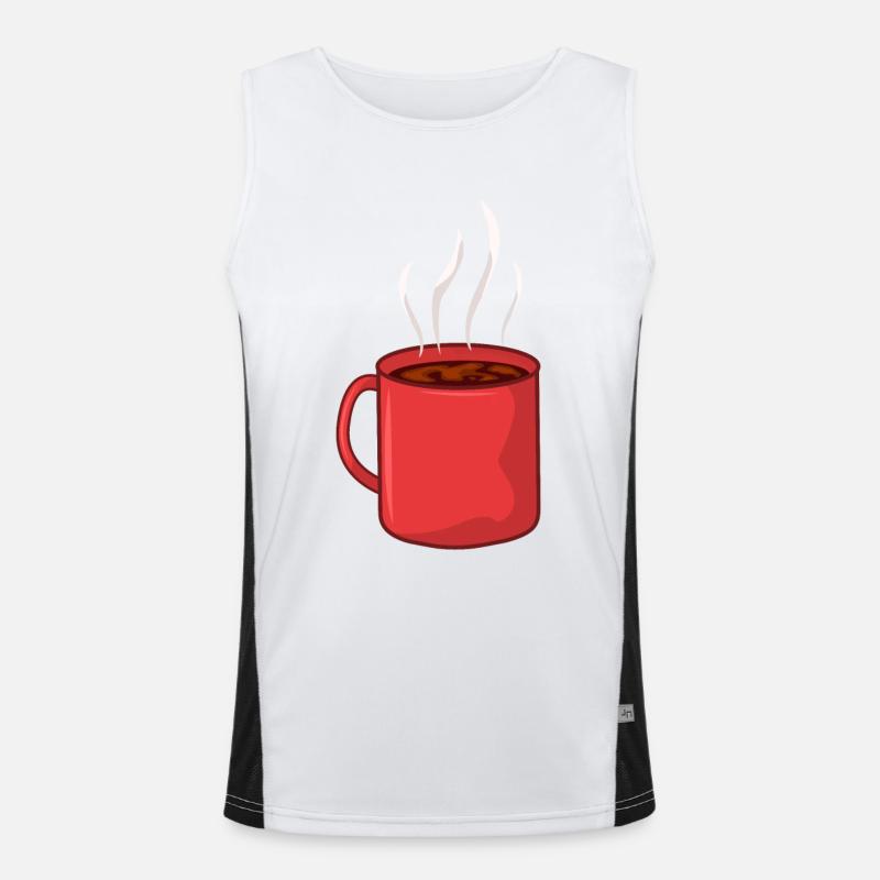 Coffee cup Men's Functional Contrast Tank Top 