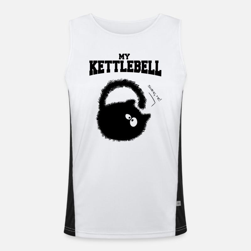 Meine Kettlebell oder Kitte .. Glocke. Funktionelles Kontrast-Tank Top für Männer 