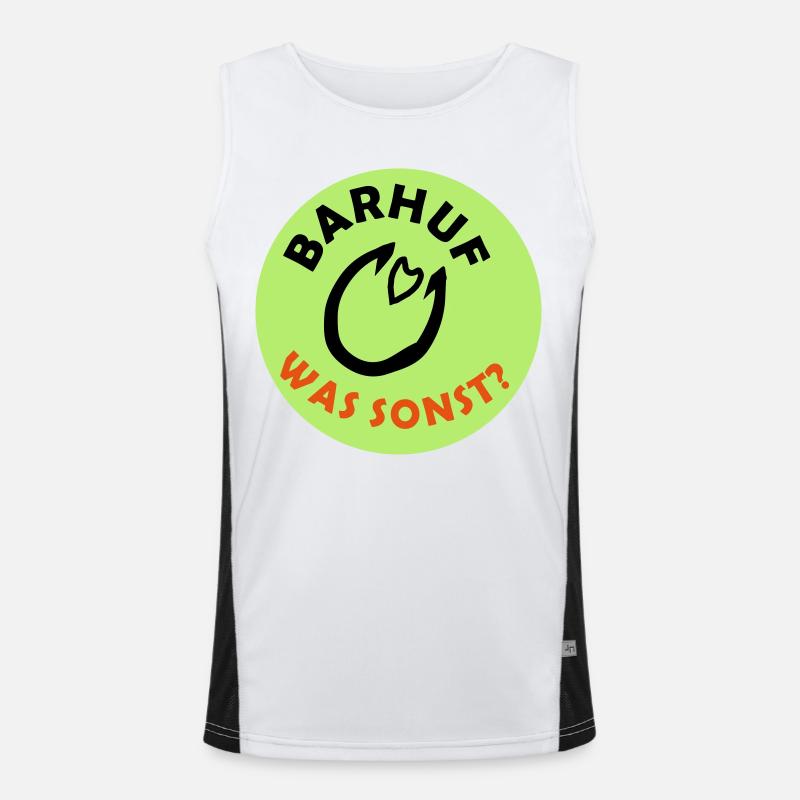 Barhuf Statement Funktionelles Kontrast-Tank Top für Männer 