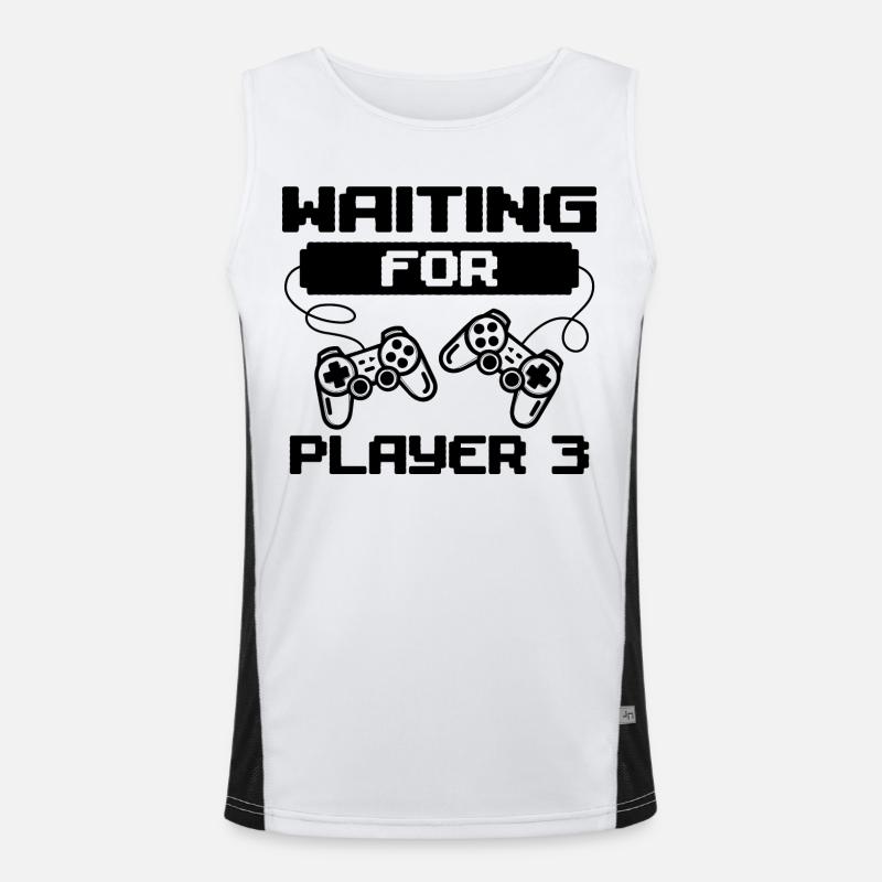 Gamer Zocker Schwanger Controller Statement Funktionelles Kontrast-Tank Top für Männer 