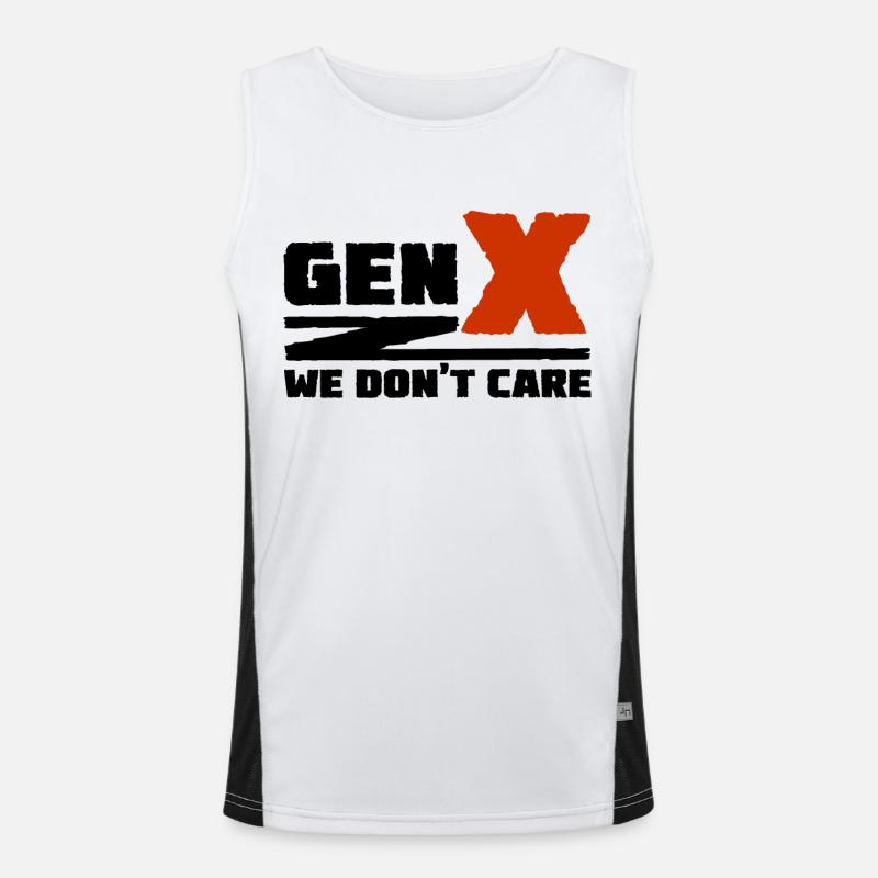 Generation X - Es ist uns egal Funktionelles Kontrast-Tank Top für Männer 