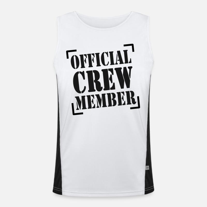 OFFICIAL CREW MEMBER Funktionelles Kontrast-Tank Top für Männer 