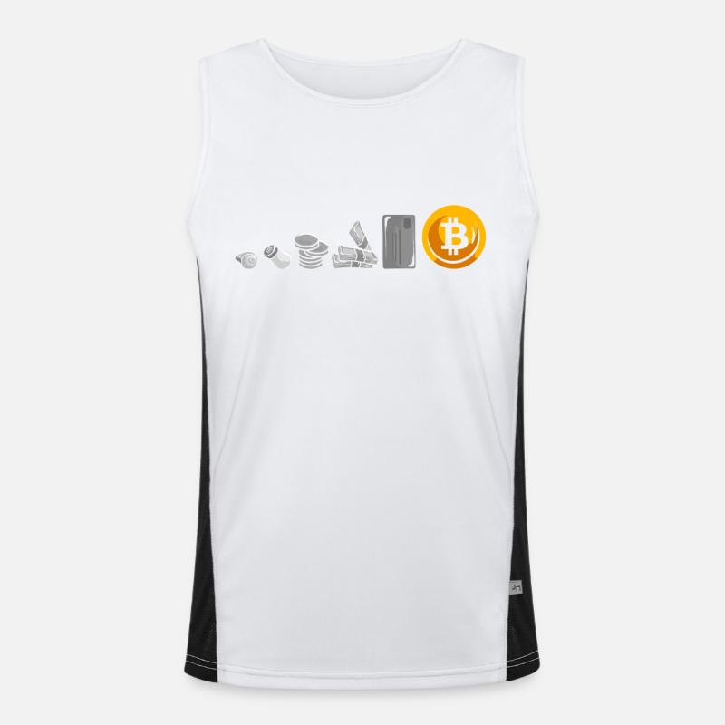 Evolution Of Money Geld Bitcoin Plan B Crypto Funktionelles Kontrast-Tank Top für Männer 