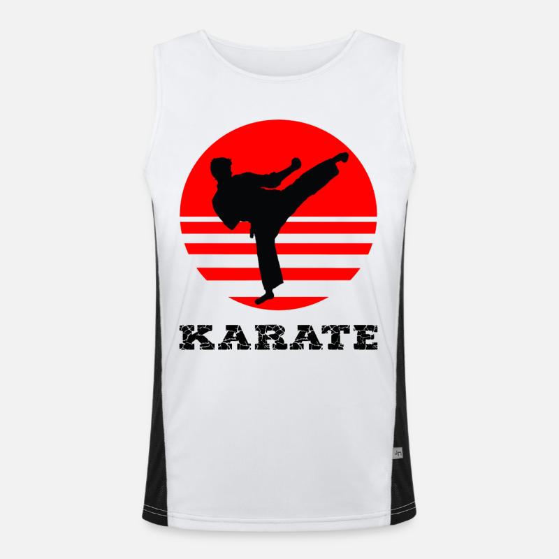 Karate Funktionelles Kontrast-Tank Top für Männer 
