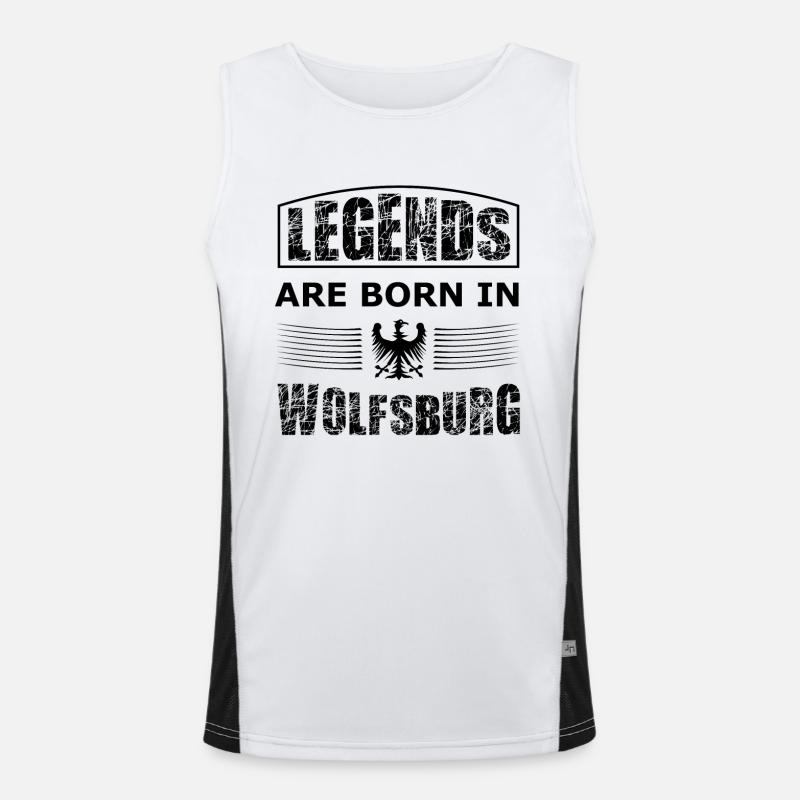 Wolfsburg Legenden Funktionelles Kontrast-Tank Top für Männer 