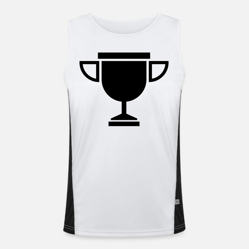 cup - Men's Functional Contrast Tank Top - white/black