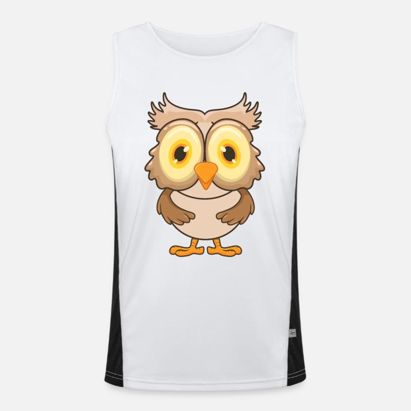 Eule - Men's Functional Contrast Tank Top  - white/black