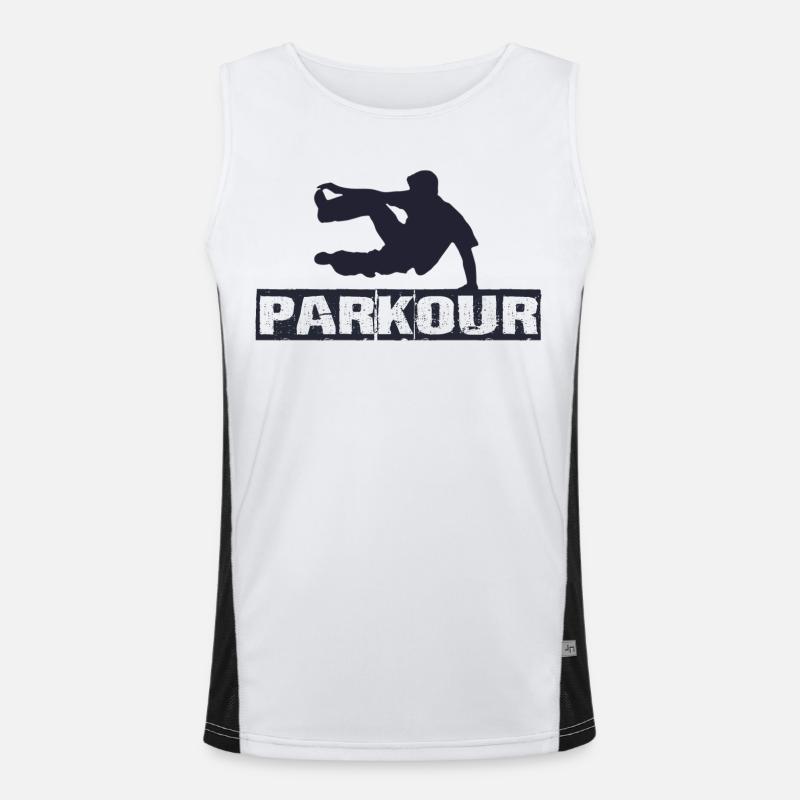 Parkour Funktionelles Kontrast-Tank Top für Männer 