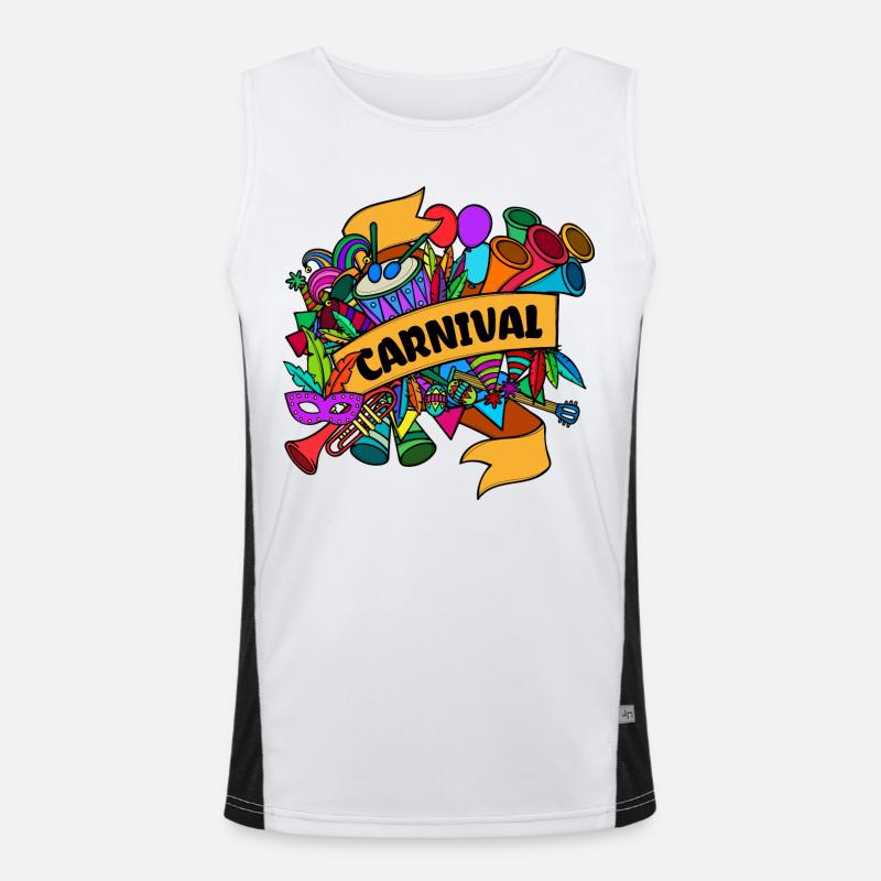 Carnaval Masques Carnaval défilé Débardeur respirant contrasté Homme 