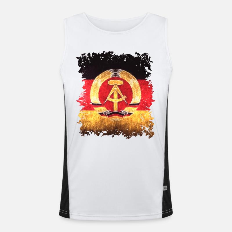 Drapeau de la RDA Débardeur respirant contrasté Homme 