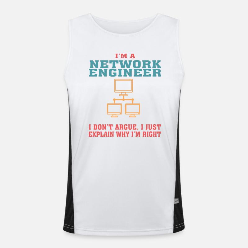 Lustiges Network Engineering Angebot für Network Engine Funktionelles Kontrast-Tank Top für Männer 