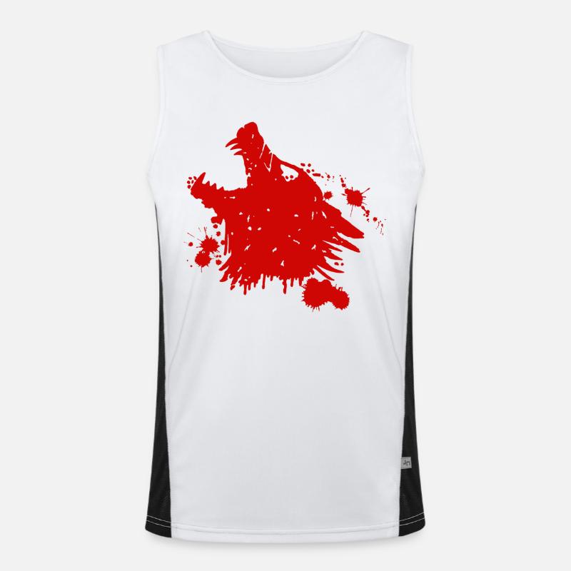 Howling red wolf Men's Functional Contrast Tank Top 