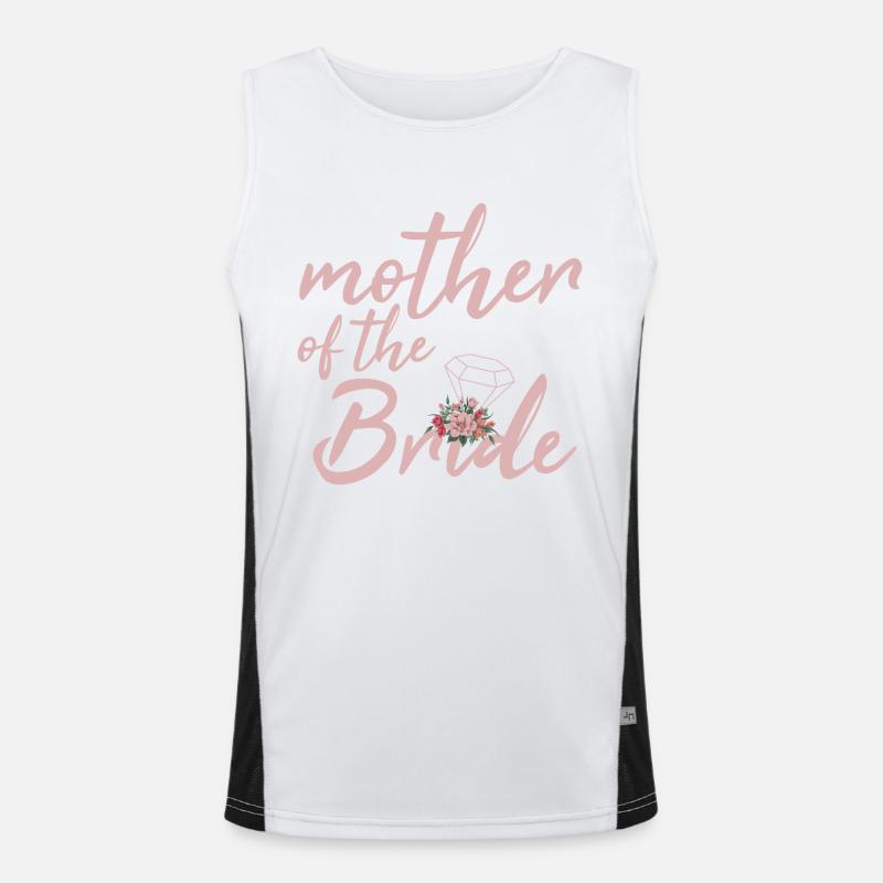 Mutter der Braut Muttertag Funktionelles Kontrast-Tank Top für Männer 