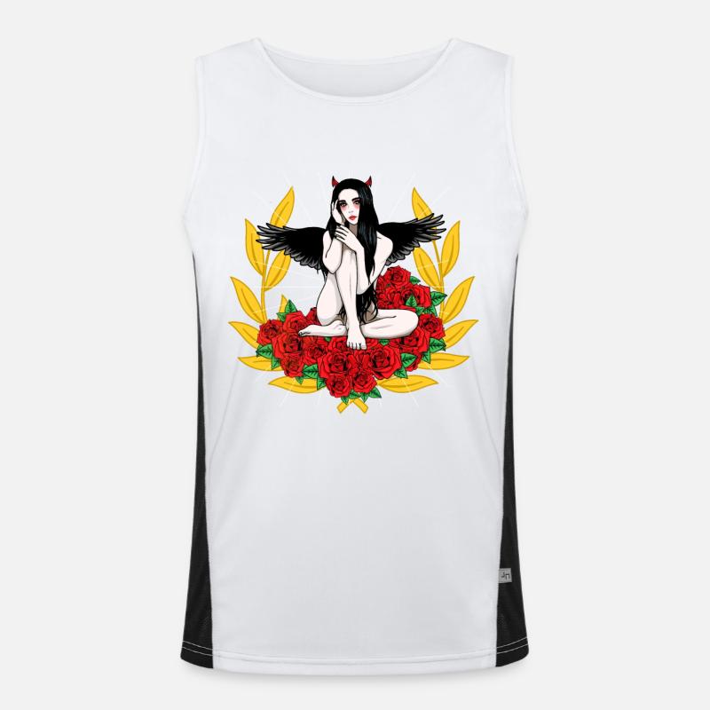 Devilish Devil Woman Satan's Roast Devil Men's Functional Contrast Tank Top 