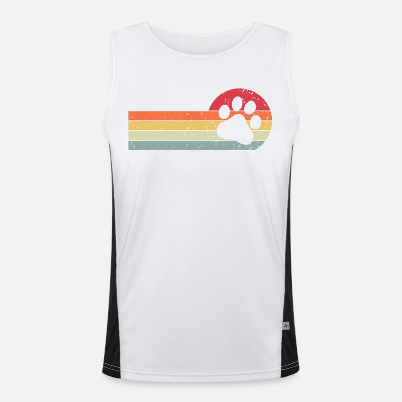 Hundepfote Funktionelles Kontrast-Tank Top für Männer 