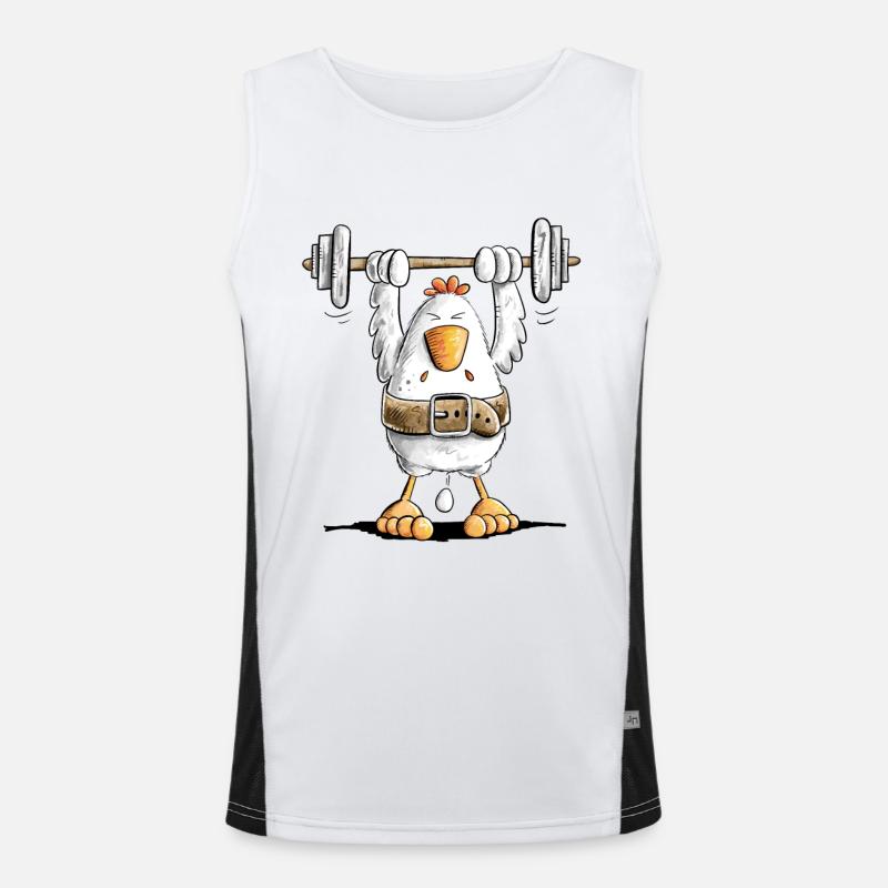 Strong Chicken I Workout I Weight Training Men's Functional Contrast Tank Top 