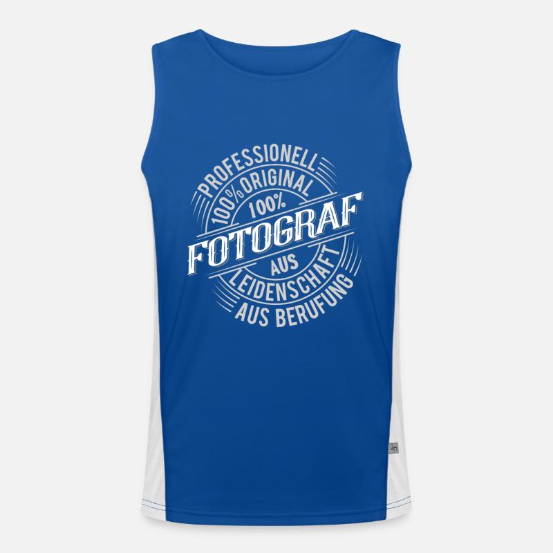 Fotograf Funktionelles Kontrast-Tank Top für Männer 