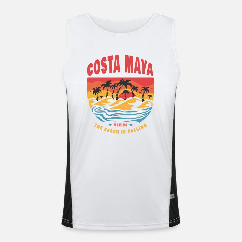 Costa Maya Mexico Beach Men's Functional Contrast Tank Top 