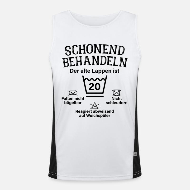 Schonend Behandeln Zwanzig Geschenk 20. Geburtstag Funktionelles Kontrast-Tank Top für Männer 
