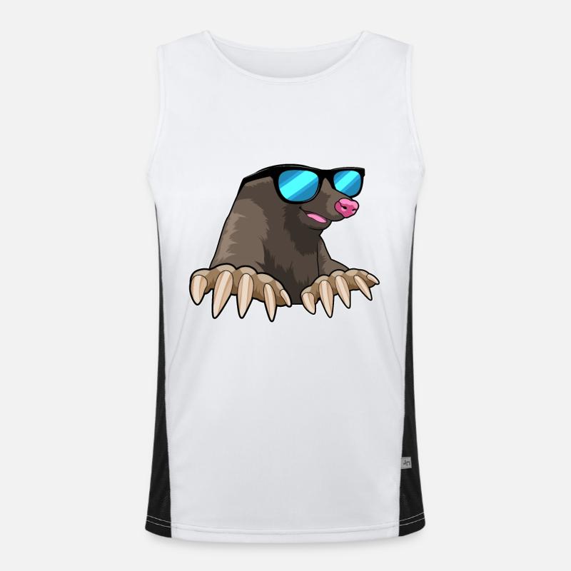 Maulwurf Sonnenbrille Funktionelles Kontrast-Tank Top für Männer 