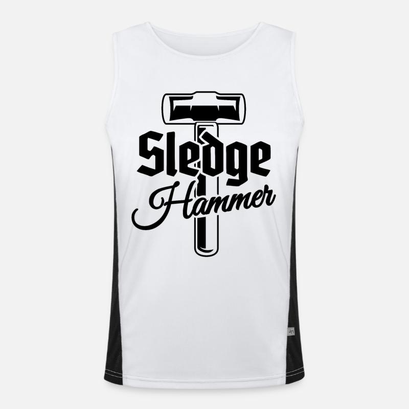 Hammers Tools and Crafts - Sledgehammer - Men's Functional Contrast Tank Top  - white/black