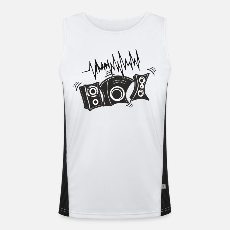Jukeboxes, Disco, Basses - Men's Functional Contrast Tank Top - white/black