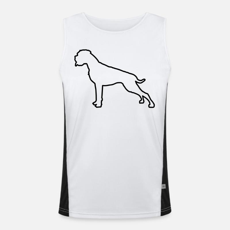 Boxer Umriss Funktionelles Kontrast-Tank Top für Männer 