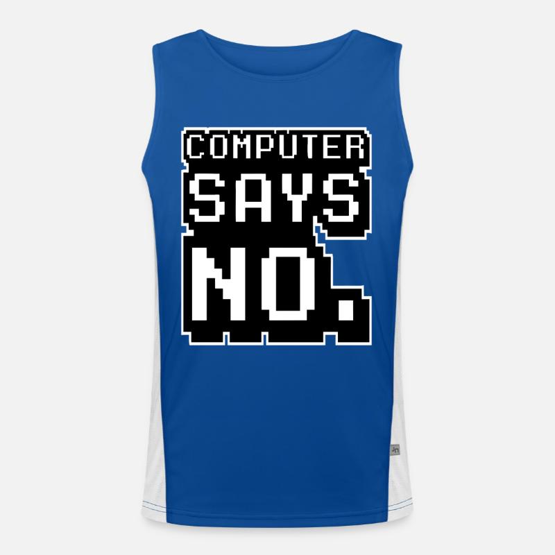 Computer sagt Nein Funktionelles Kontrast-Tank Top für Männer 