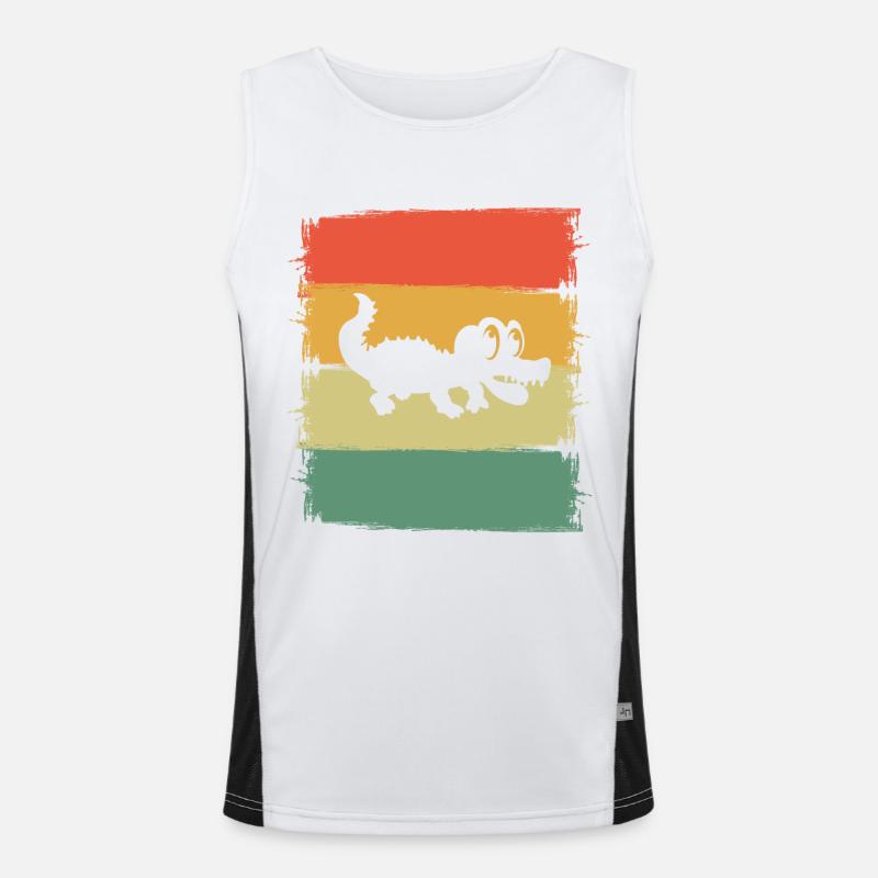 Aligator Crocodile Men's Functional Contrast Tank Top 