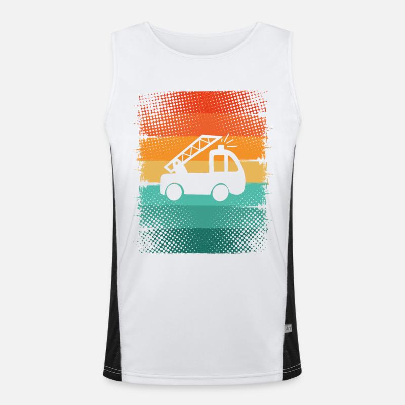 Fire brigade - Men's Functional Contrast Tank Top  - white/black