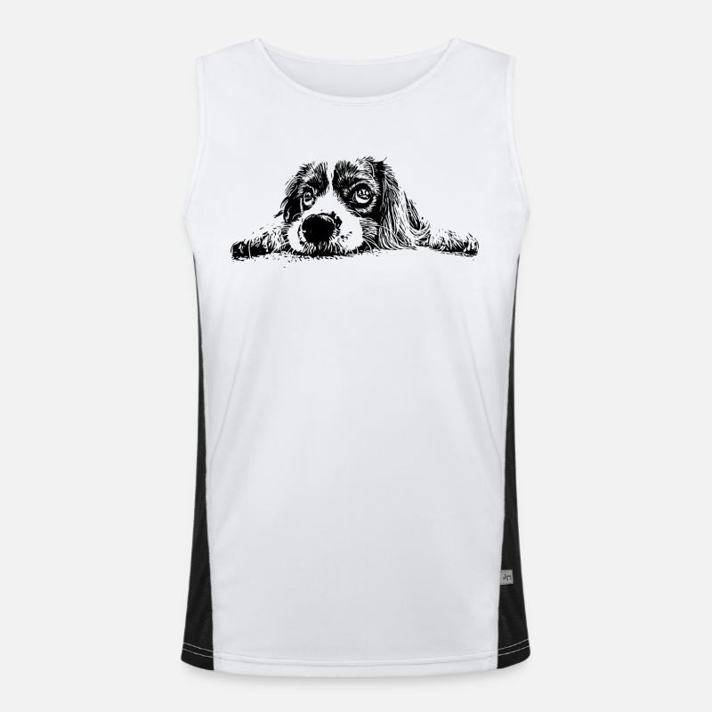 Cocker Spaniel Funktionelles Kontrast-Tank Top für Männer 