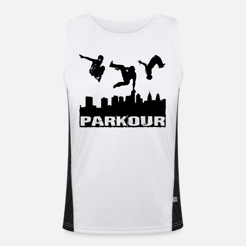 Parkour Funktionelles Kontrast-Tank Top für Männer 