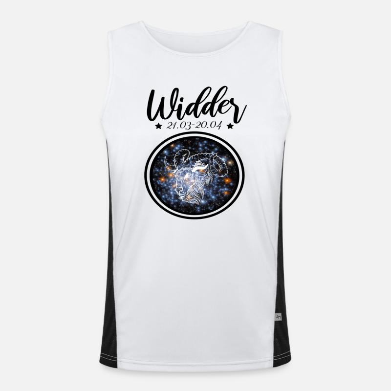 Widder Sternzeichen Funktionelles Kontrast-Tank Top für Männer 