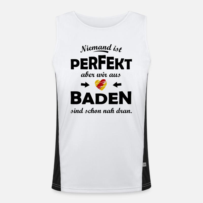Perfekt aus dem Badener Land Funktionelles Kontrast-Tank Top für Männer 