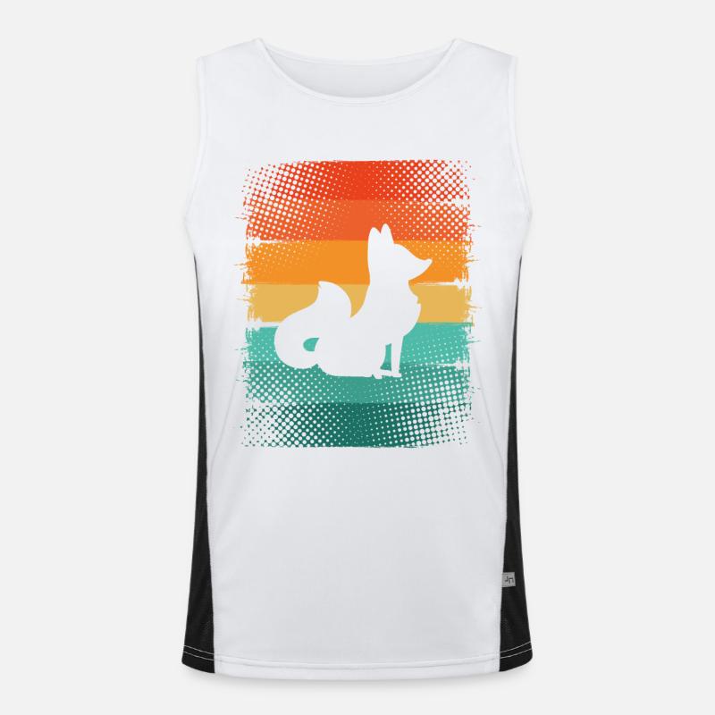 Fox - Men's Functional Contrast Tank Top  - white/black