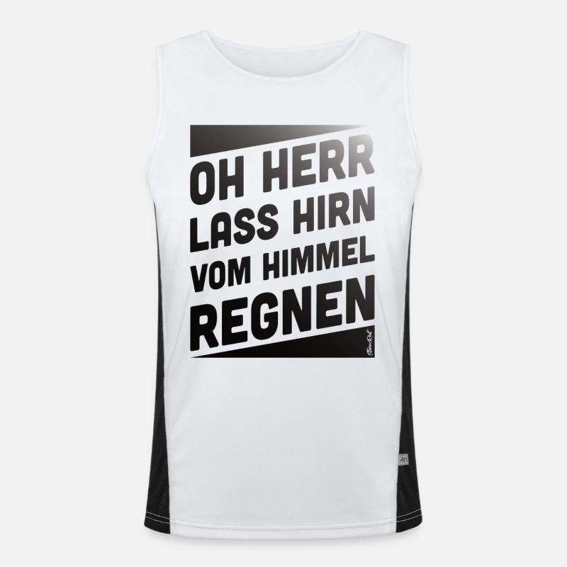 Himmelregen Mit Spruchgestaltung Funktionelles Kontrast-Tank Top für Männer 