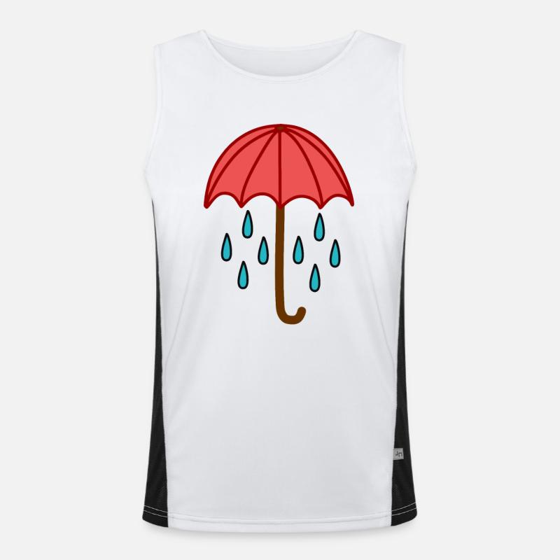 Raindrops under the umbrella Men's Functional Contrast Tank Top 