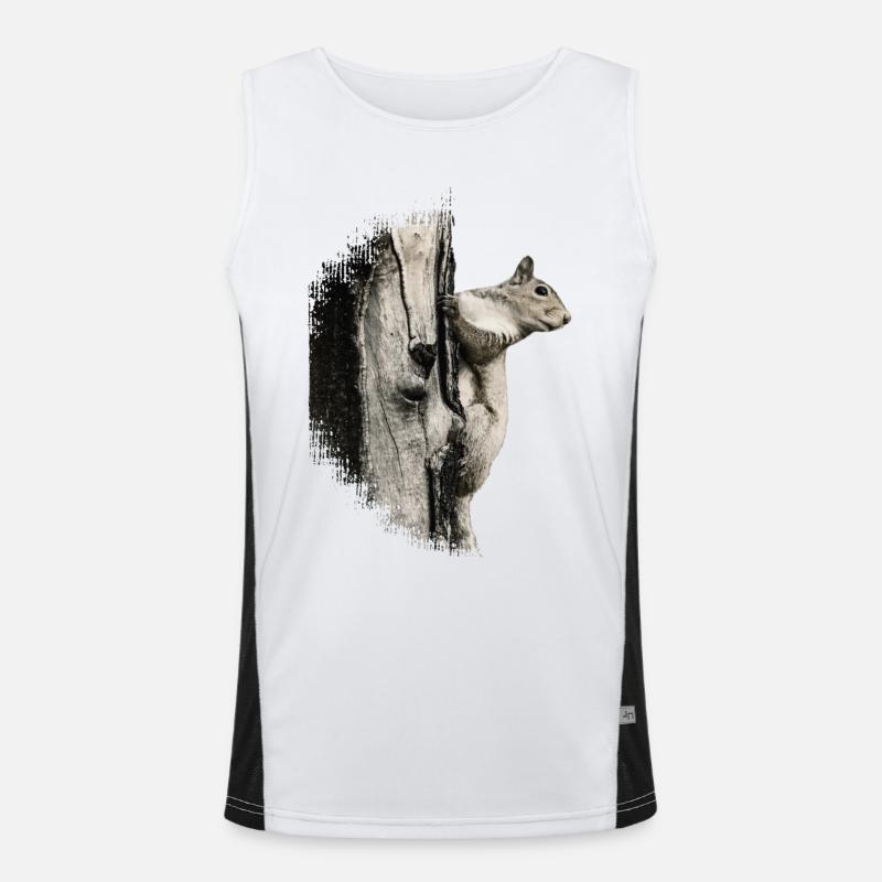 Eichhörnchen Funktionelles Kontrast-Tank Top für Männer 