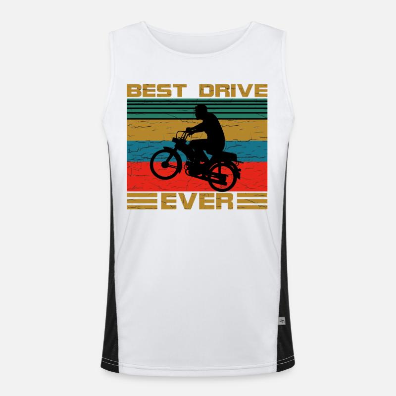 Two-stroke retro Men's Functional Contrast Tank Top 