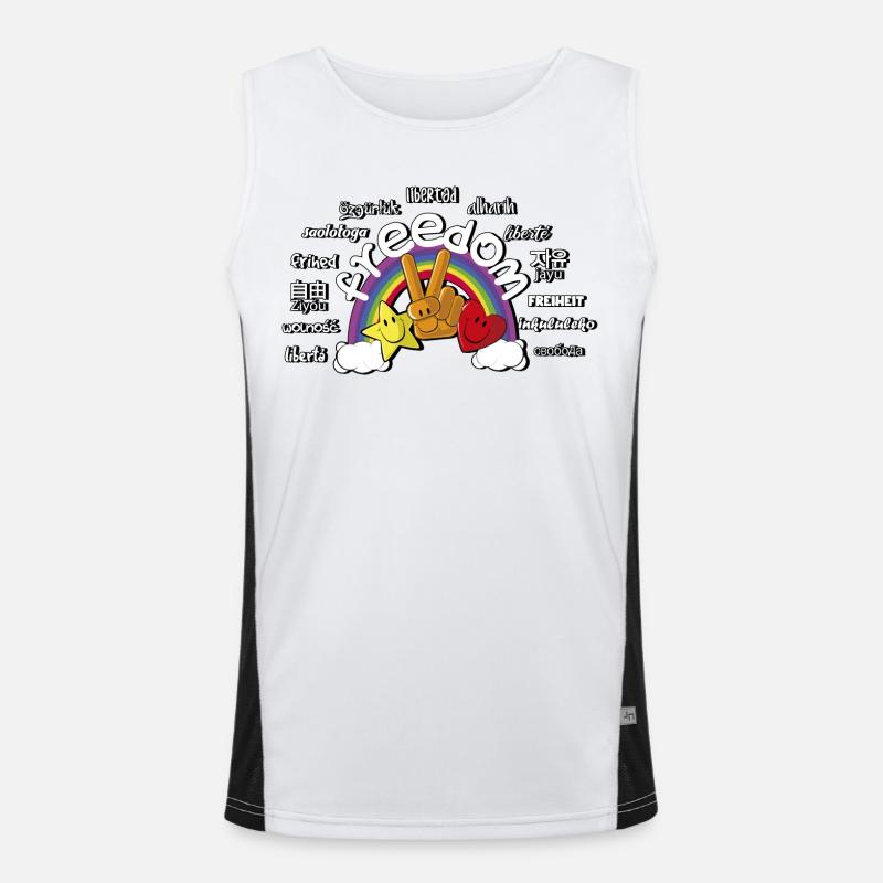 regenbogen Funktionelles Kontrast-Tank Top für Männer 