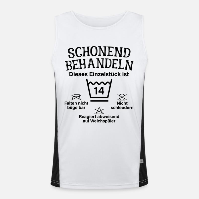 Schonend Behandeln 14. Geburtstag Einzelstück 14 Funktionelles Kontrast-Tank Top für Männer 