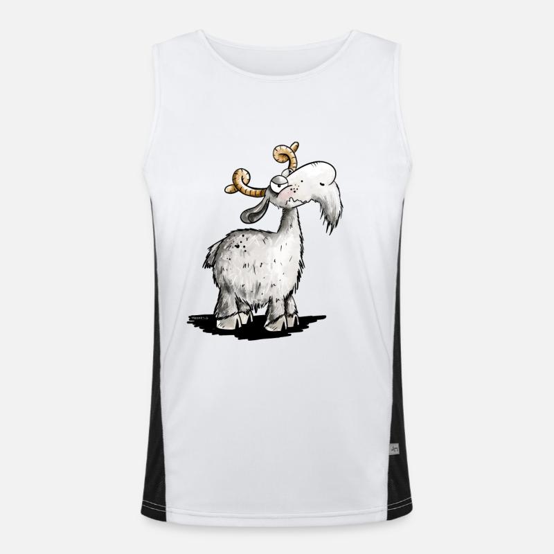 Chèvres Bock I Chèvre I Nö Déclaration Débardeur respirant contrasté Homme 