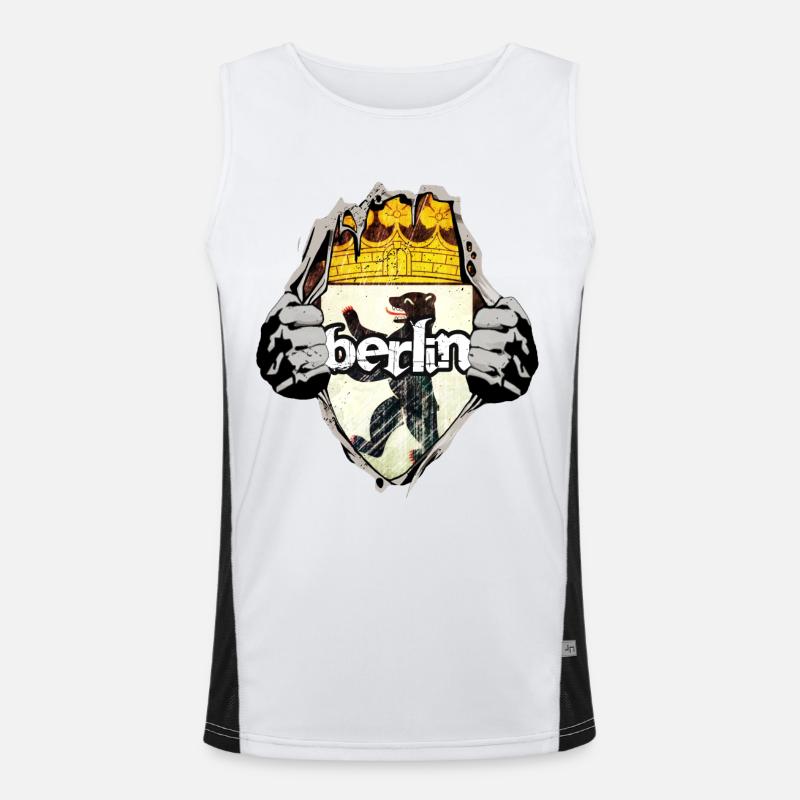 Berlin Funktionelles Kontrast-Tank Top für Männer 