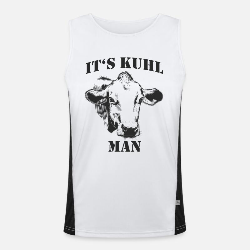 It's Kuhl Man Funktionelles Kontrast-Tank Top für Männer 