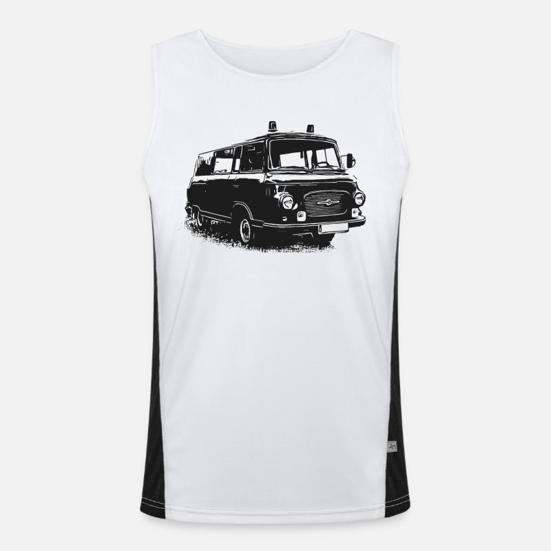 Barkas with blue light Men's Functional Contrast Tank Top 