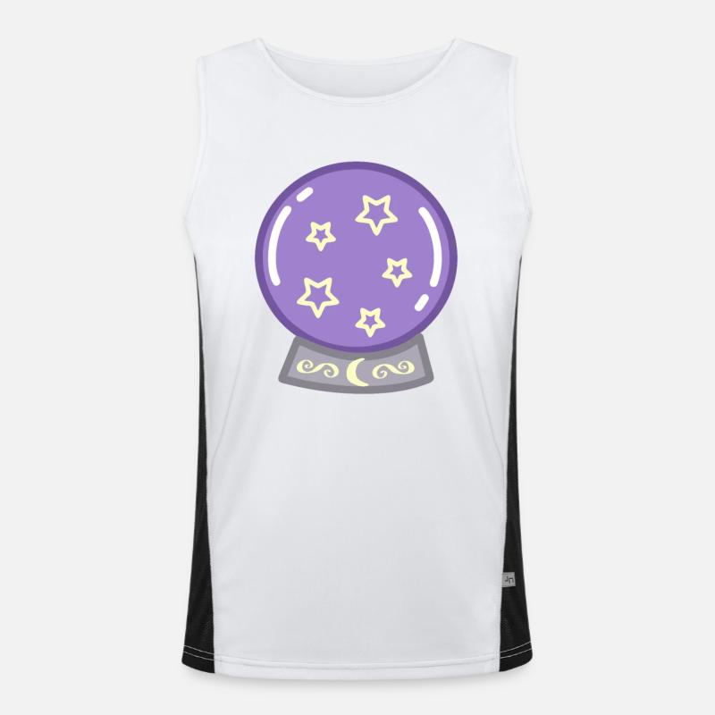 Predict the future in a crystal ball Men's Functional Contrast Tank Top 